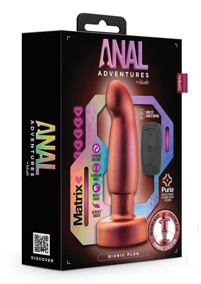 Rechargeable Silicone Anal Plug with Remote Control - Bionic Design for Anal Adventures - Cosmic Copper | Perfect for Couples Play & Solo Exploration