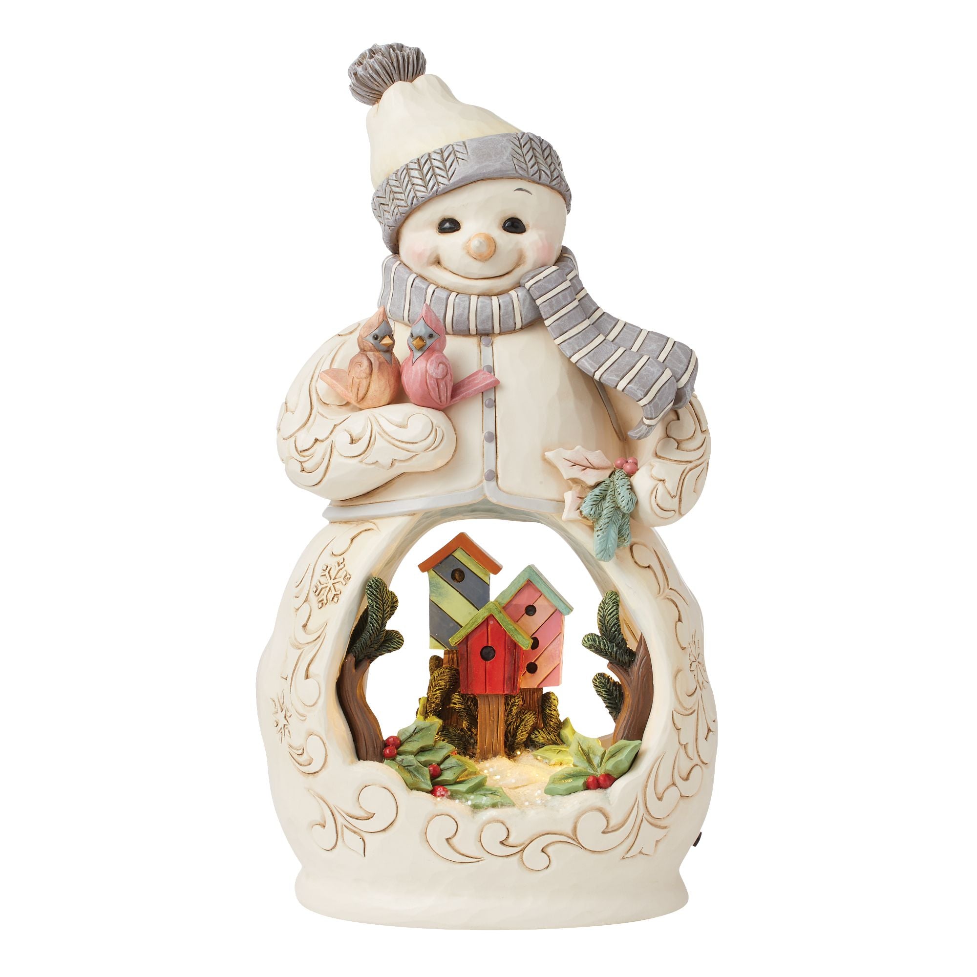 Snowman LED Light Fixture with Open Scene Design - Perfect for Christmas Decorations, Holiday Parties, and Winter Home Decor