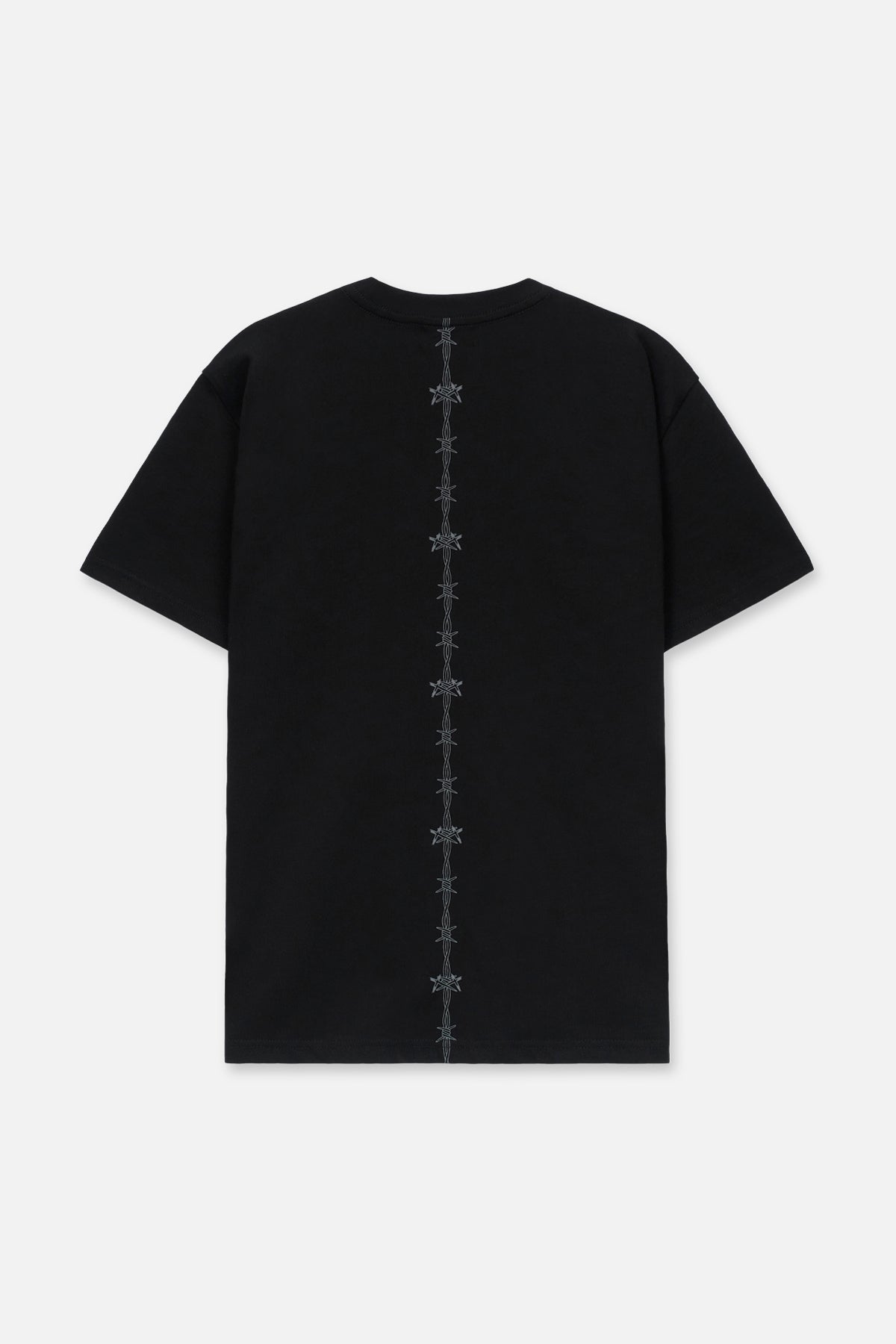 LIAM Short Sleeve T-Shirt for Men - Black Barbed Wire Graphic Tee | Casual Streetwear Top for Everyday Wear, Gym & Outings