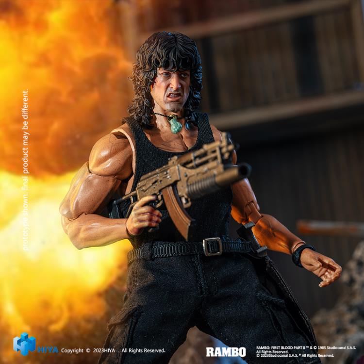 Rambo III Super Series John Rambo 1/12 Scale Collectible Action Figure - Perfect for Movie Fans, Collectors & Display