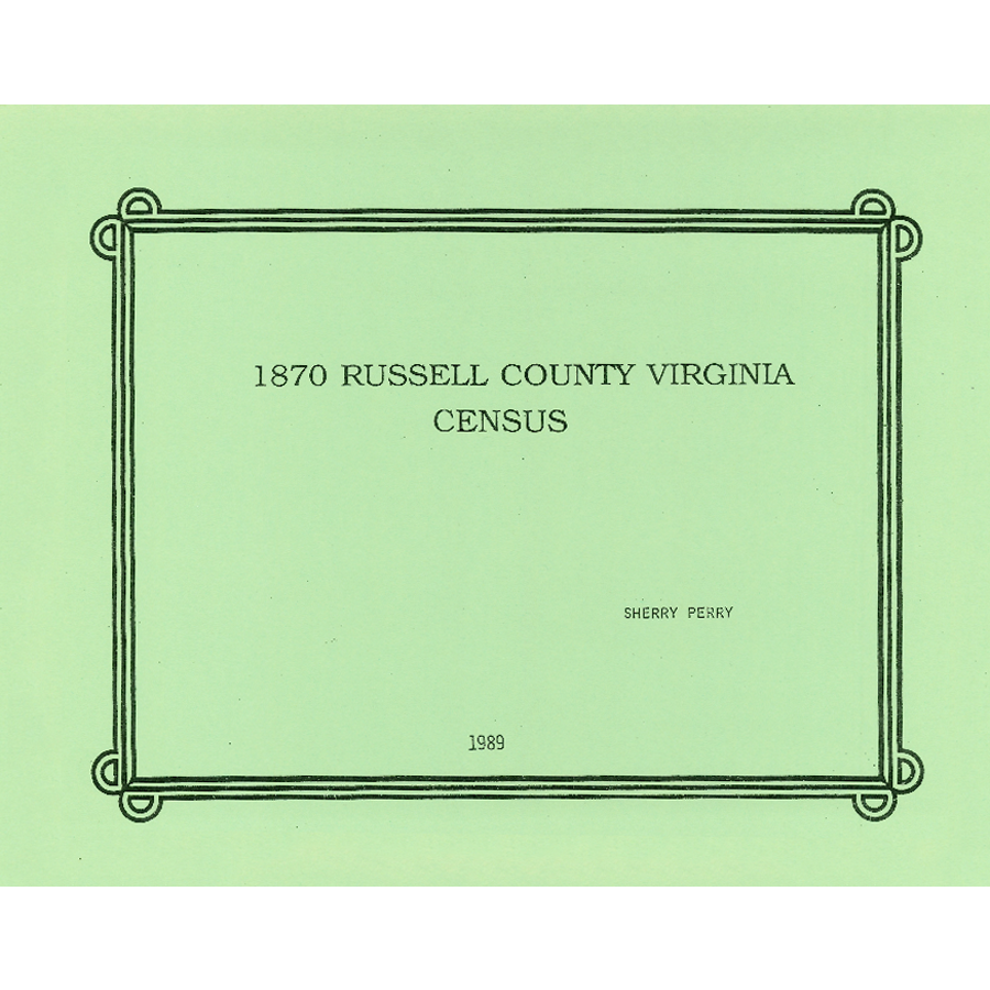 1870 Russell County Virginia Census Records - Genealogy & Family History Research for Ancestral Search   Perfect for tracing family roots, building family trees, and historical research projects.