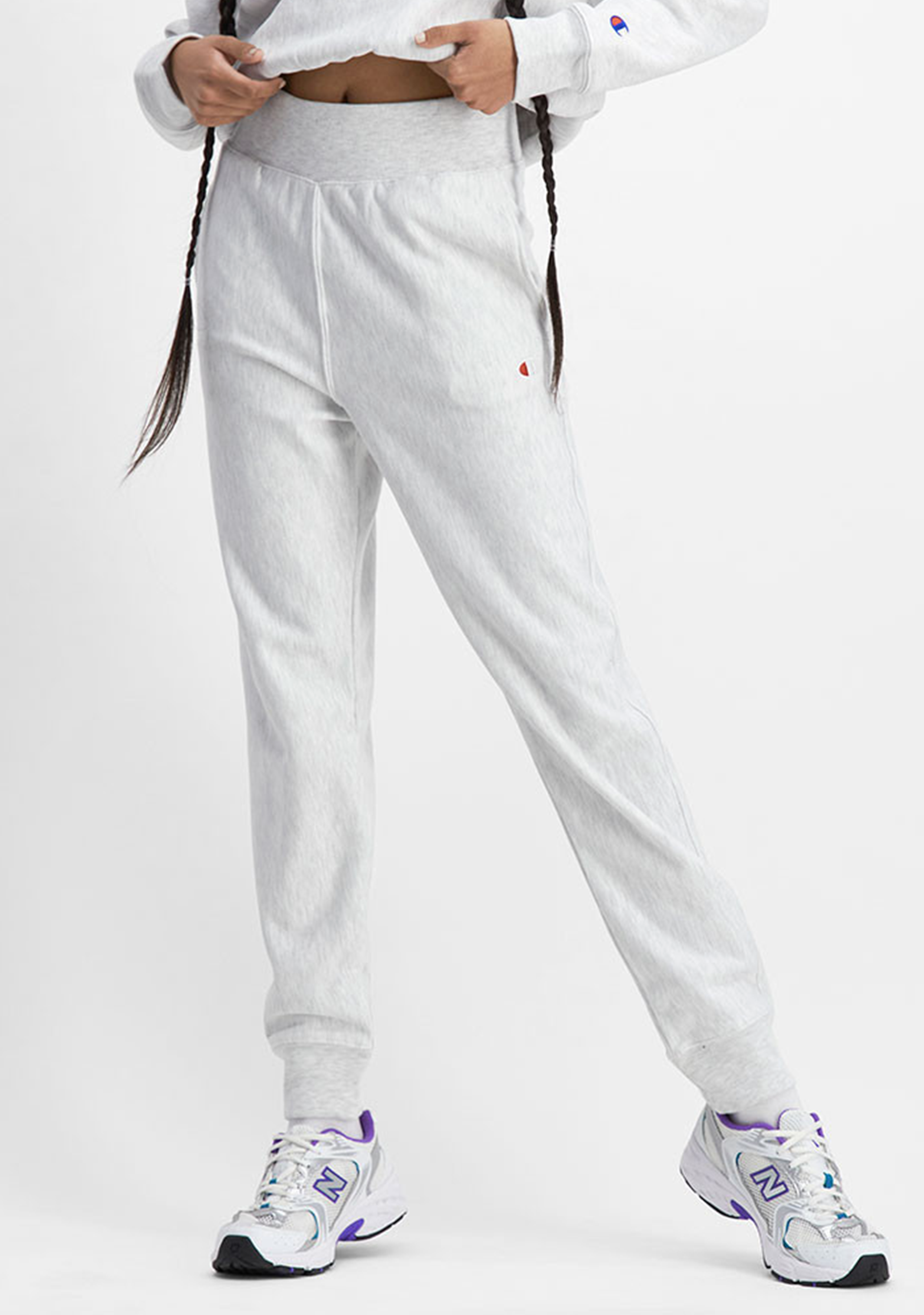Champion Women's Reverse Weave French Terry Slim Jogger Pants - Comfortable Athletic Lounge Pants for Running, Yoga & Casual Wear