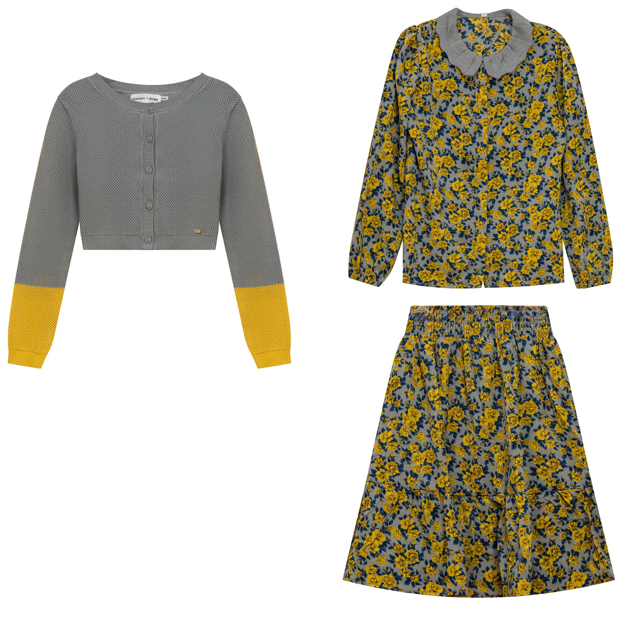 Floral Knit 3-Piece Set for Women - Soft Comfortable Summer Outfit for Casual Wear, Beach Vacation, and Date Night