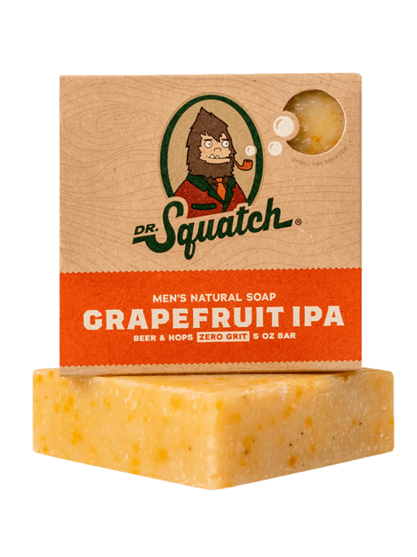 Dr. Squatch Grapefruit IPA Bar Soap - Natural Handmade Soap for Men with Citrus & Hops | Refreshing Shower & Grooming for Daily Use