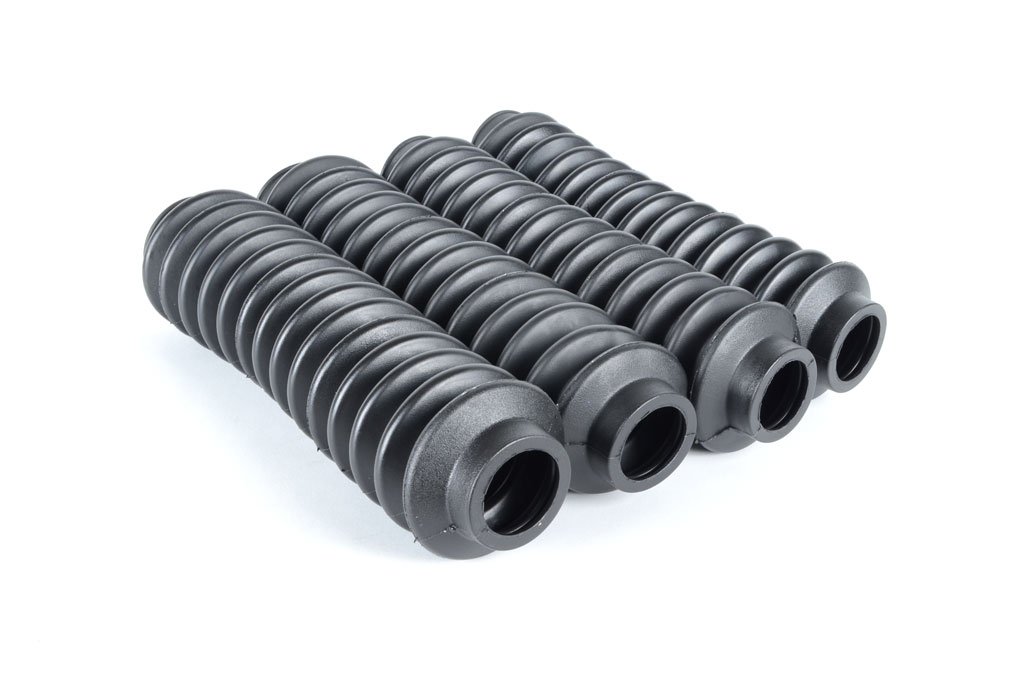 4 Shock Boots Black - Universal Fit for Jeep Grand Cherokee ZJ (1993-1998) - Durable Dust & Debris Protection for Off-Road Adventures & Daily Driving