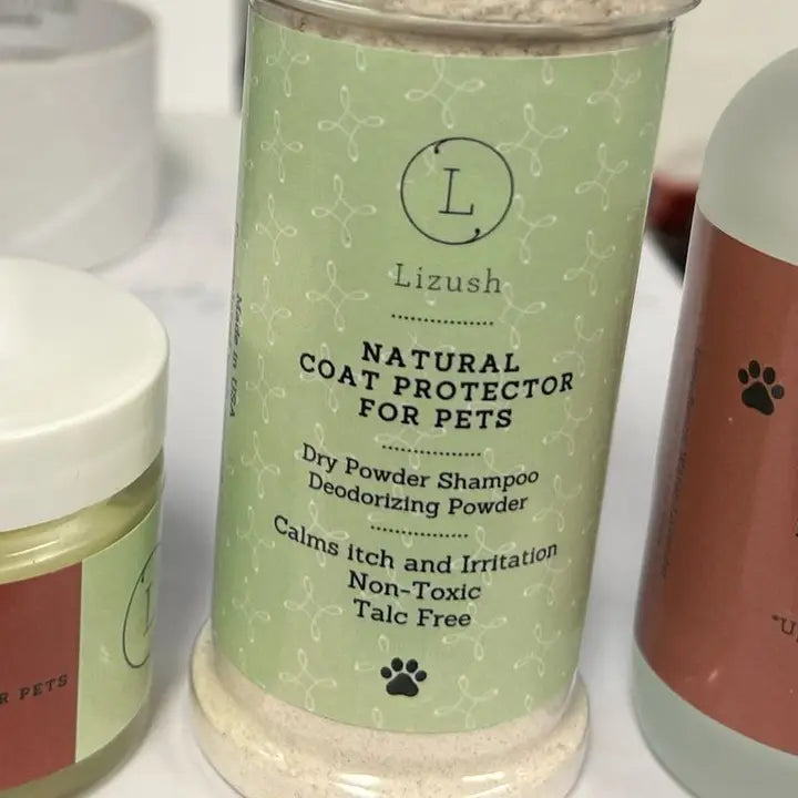 Natural Pet Coat Protector Powder - Hypoallergenic & Odor Control for Dogs & Cats | Perfect for Grooming, Shedding & Allergy Relief