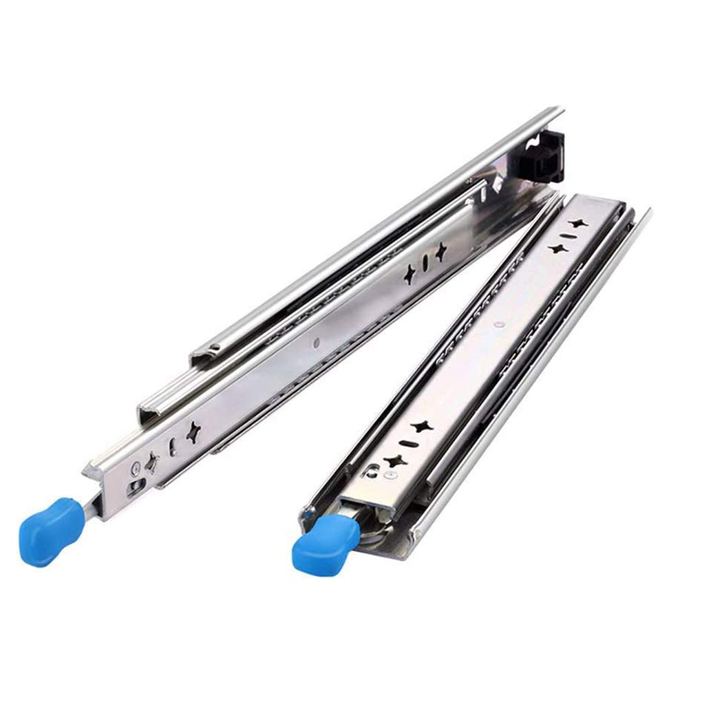 Heavy Duty Drawer Slides 3-Fold Full Extension with Locking Mechanism - 16