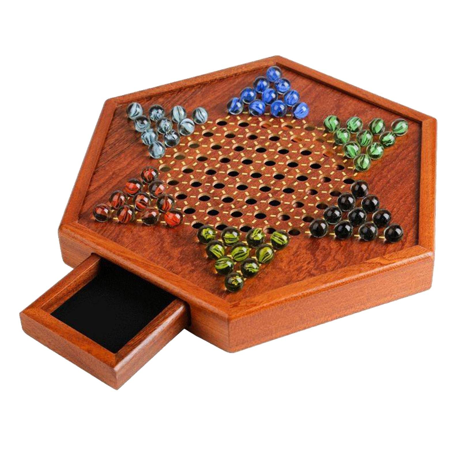 Shamjina Chinese Lady with Marbles - Premium Wooden Chess Board Set for Kids & Adults | Perfect for Family Game Nights & Educational Play