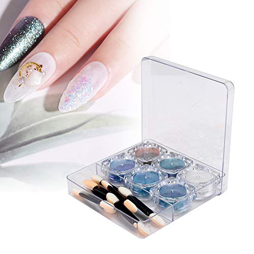 Natural Nail Art Glitter Powder - Premium Drift Sand Glitter Dust for Nail Makeup with Sequin | DIY Manicure, Nail Salon, Party & Festival Nail Designs