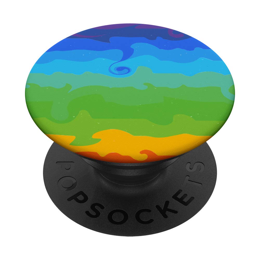 Tie Dye Rainbow Pattern Watercolor PopSockets Swappable PopGrip - Phone Grip & Stand for iPhone, Samsung - Perfect for Travel, Work, and Everyday Use