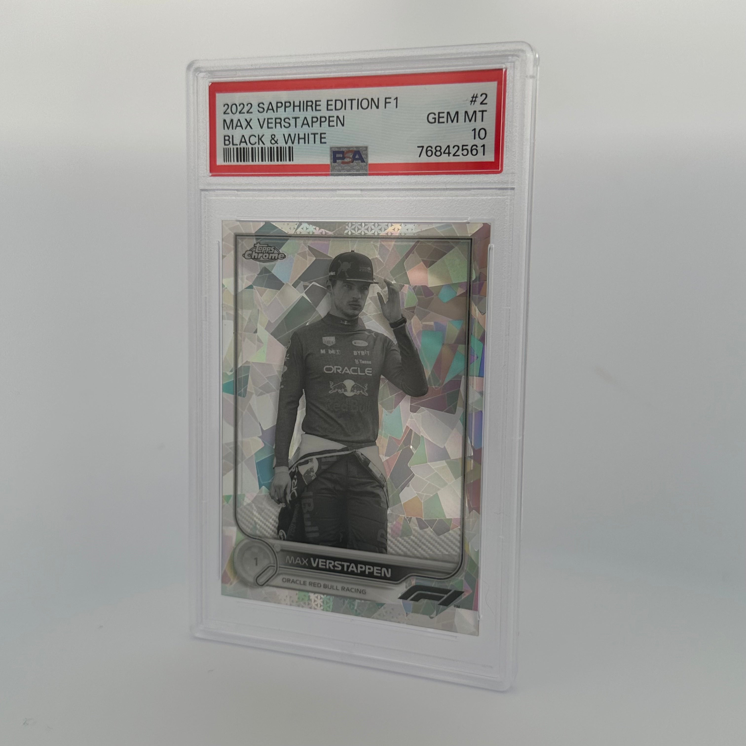 PSA 10 2005/15 Max Verstappen #2 Sapphire Edition Black & White F1 Racing Card - Collectible Memorabilia for Sports Fans & Card Enthusiasts