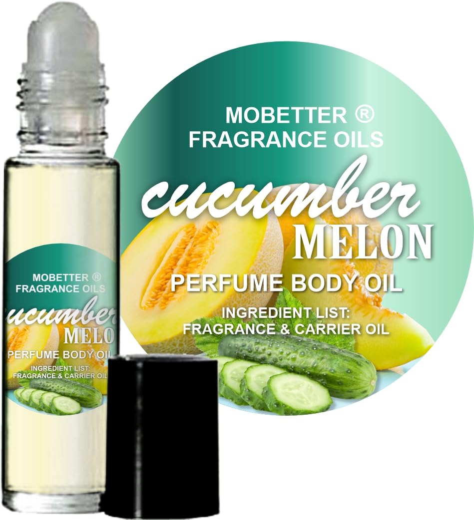 MOBETTER Cucumber Melon Fragrance Body Oil - 100% Natural, Long-Lasting Scent for Massage, Aromatherapy & Skin Moisturizing | Perfect for Spa, Yoga & Relaxation at Home