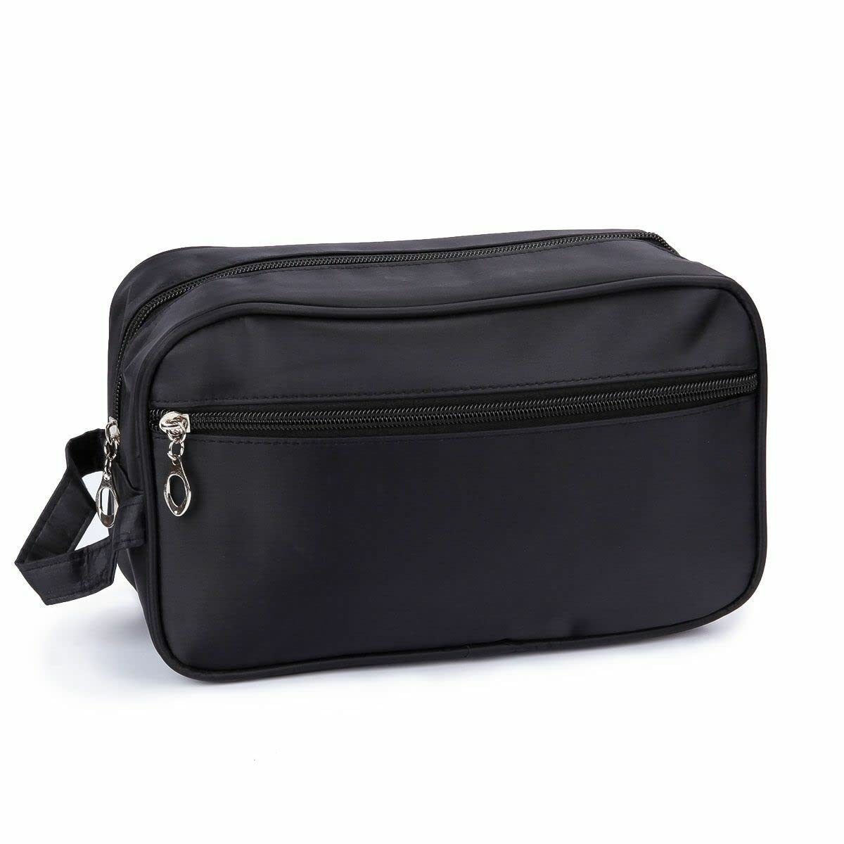 Waterproof Travel Toiletry Bag for Men & Women - Black Cosmetic Makeup Organizer with Shaving Kit Compartment | Perfect for Gym, Camping, Business Trips & Air Travel
