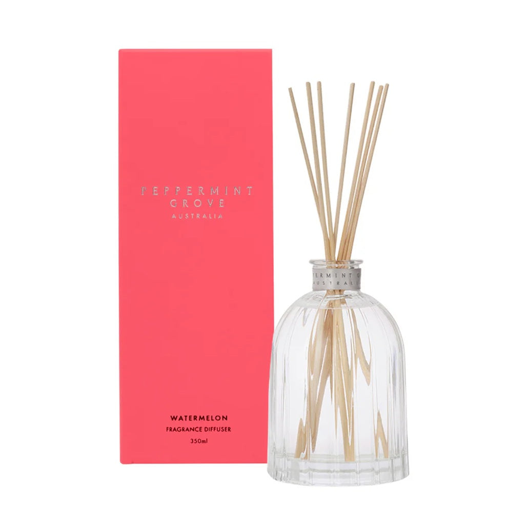 Peppermint Grove 350ml Essential Oil Diffuser with Watermelon Scent - Perfect for Aromatherapy, Home Spa & Office Relaxation