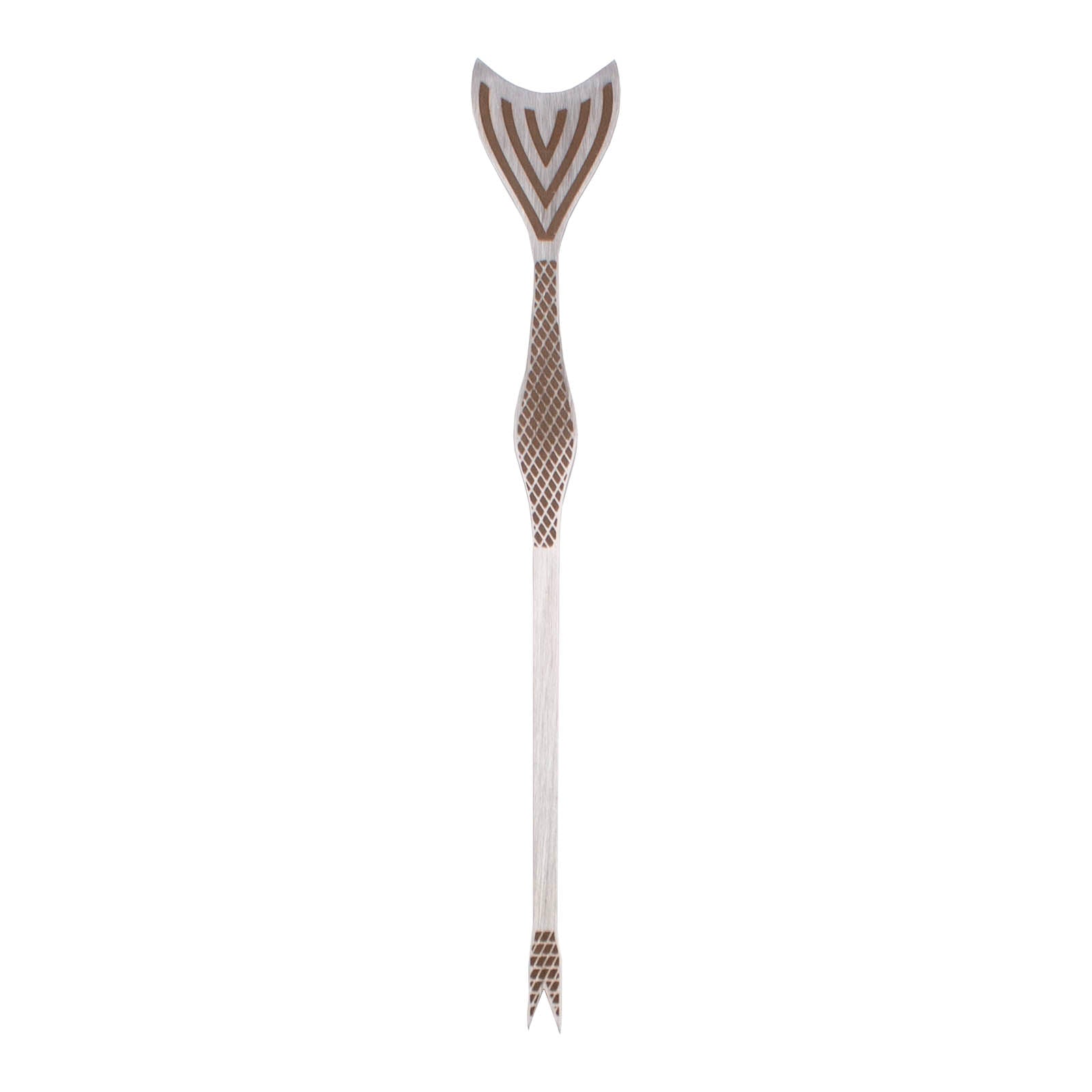 BarConic® Mermaid Tail Cocktail Picks - Set of 4 Stainless Steel Drink Stirrers for Cocktails, Mocktails & Beverages - Perfect for Pool Parties, Beach Themed Events & Tropical Drink Decorations
