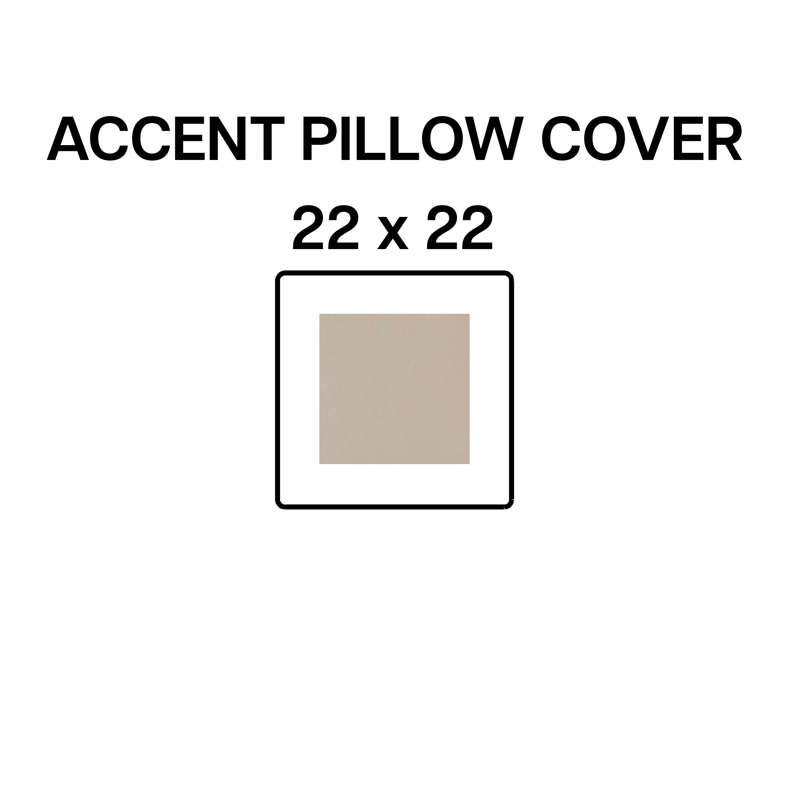 22x22 Inch Alabaster Accent Pillow Cover BP 643 83 - Soft Decorative Throw Pillow Case for Sofa, Bed, Couch & Home Decor