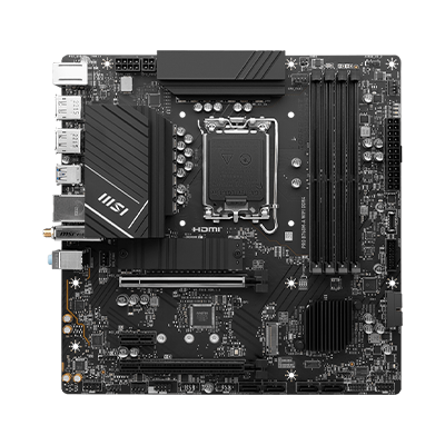MSI PRO B760M-A WIFI DDR4 Motherboard - Intel LGA 1700 Socket, PCIe 4.0, Dual M.2 Slots | Perfect for Gaming PCs, Workstations & Home Office Setups