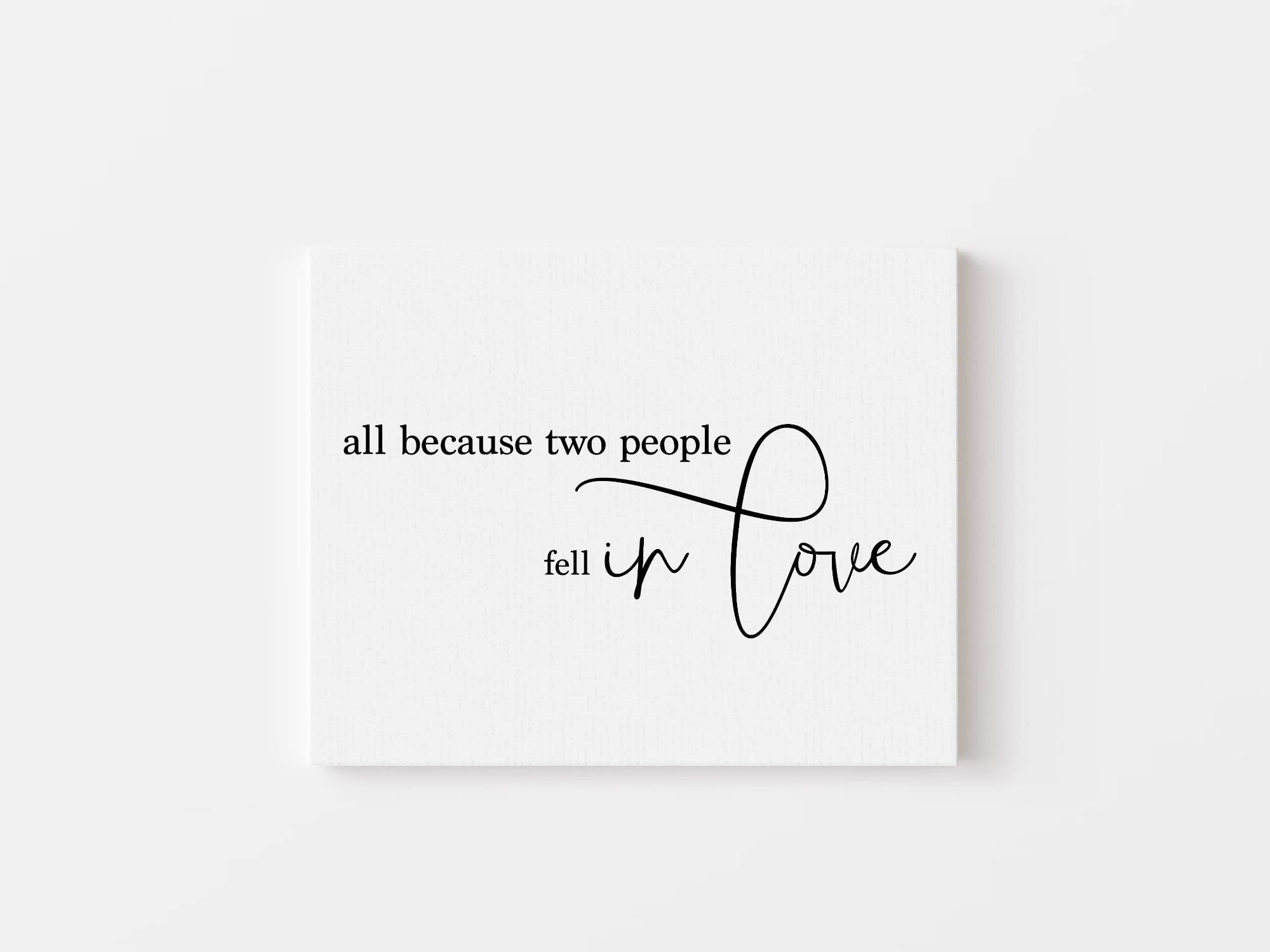 Romantic Love Wall Sign for Couples - Bedroom Decor Above Bed, 8.5x11