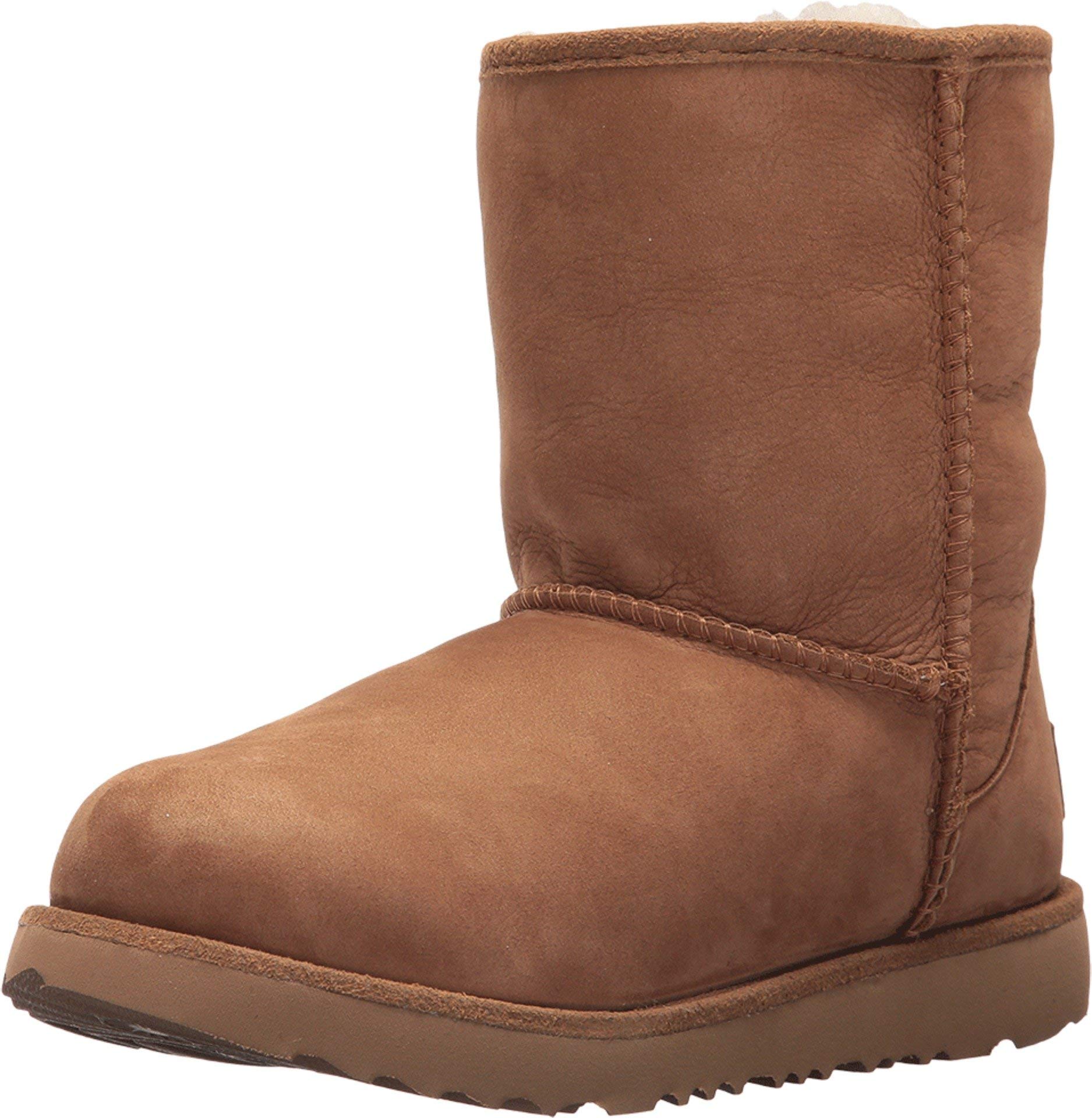 UGG Kids' Classic Short II Waterproof Winter Boots - Warm & Comfortable Snow Boots for Boys & Girls - Perfect for School, Outdoor Play & Cold Weather Activities