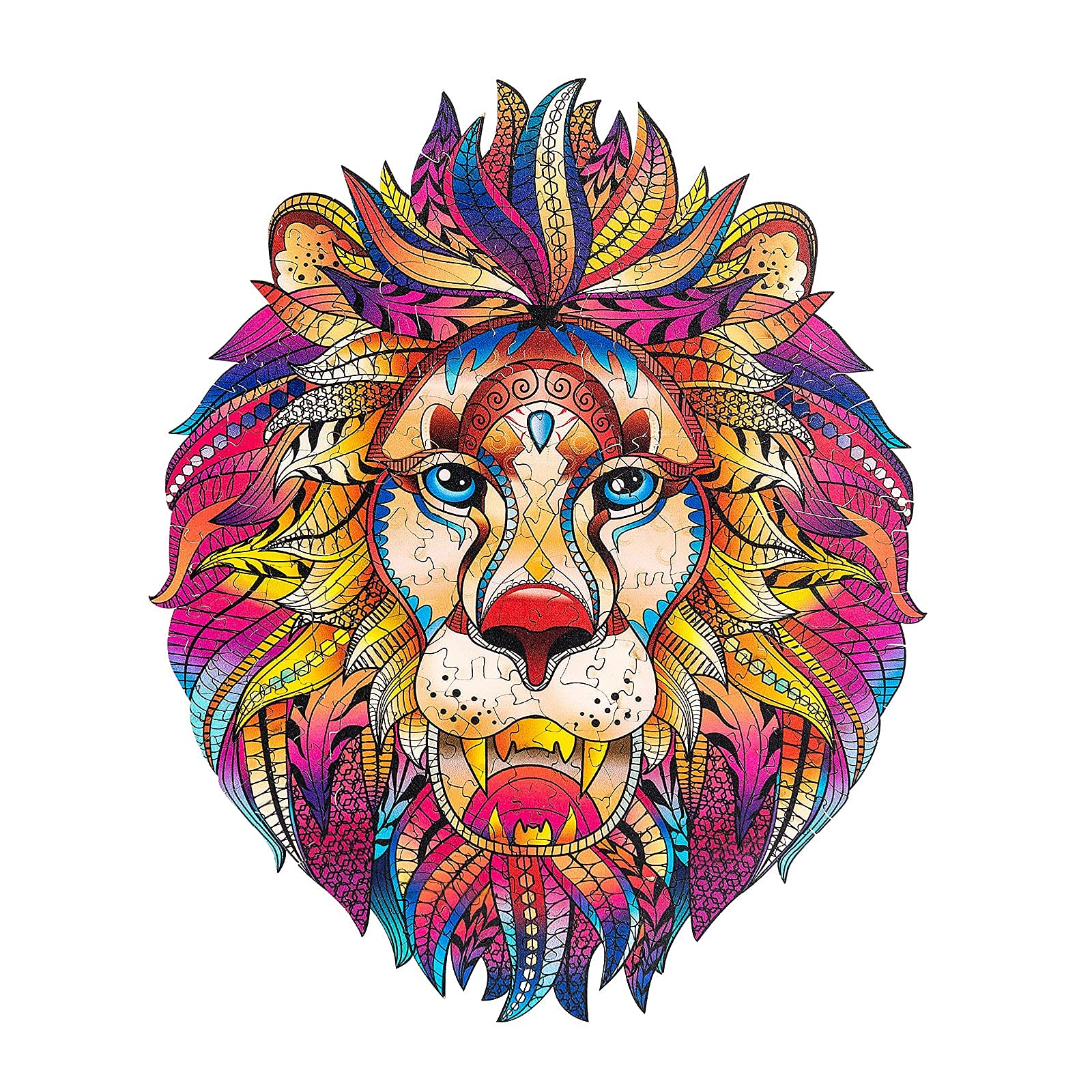 Premium Wooden Jigsaw Puzzle for Adults - 212 Piece Lion Shaped Puzzle (9.4