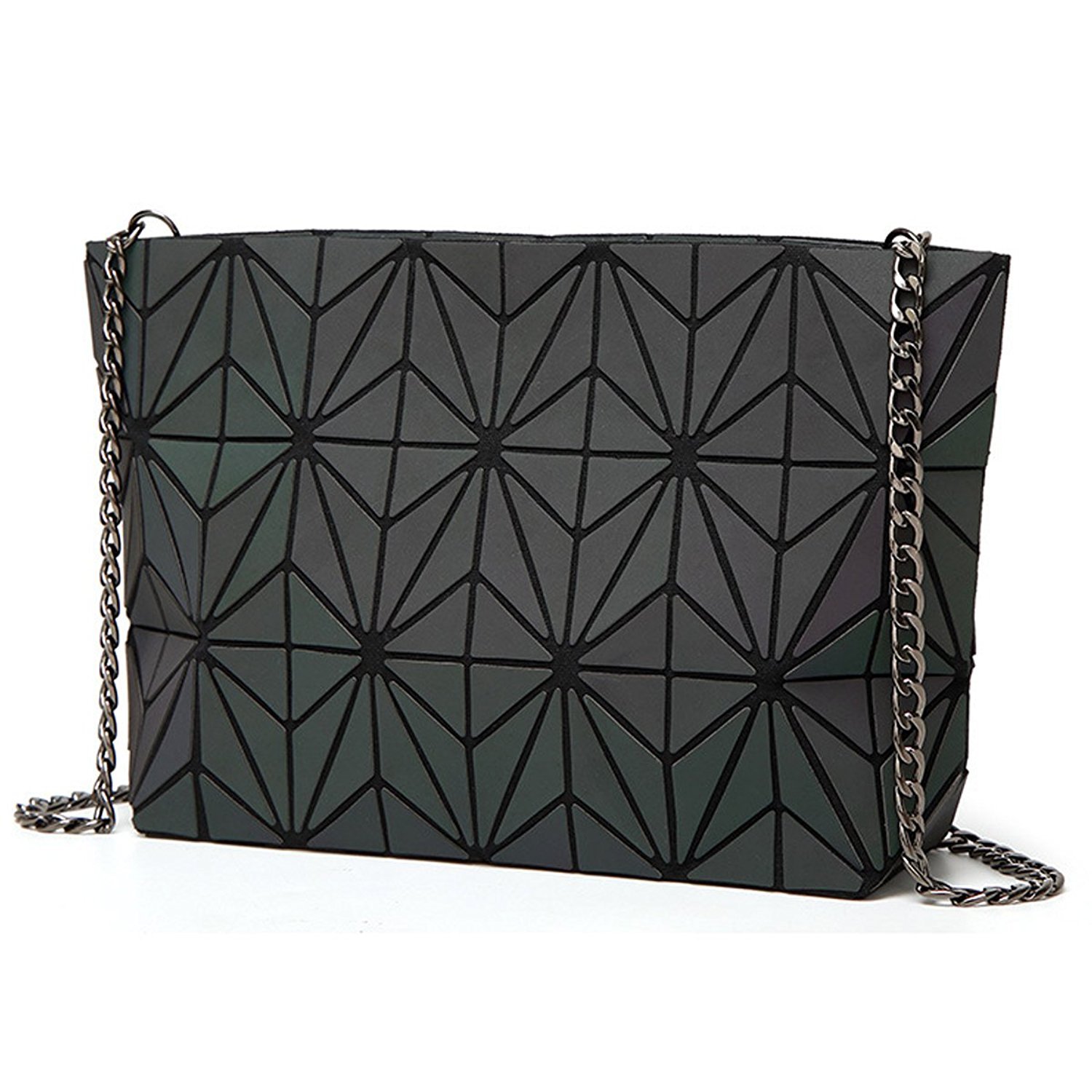 Geometric Reflective Shoulder Bag for Women - Luminous Lattice Crossbody Purse with Holographic Design | Perfect for Night Out, Parties, and Fashion Events