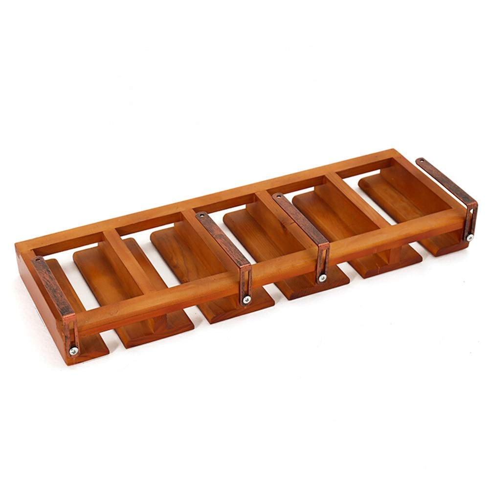 Premium Solid Wood Wine Glass Rack - No Nails Needed, Space-Saving Hanging Shelf for Wine Glasses (Maroon, 64x23x6cm) - Perfect for Kitchen, Bar, Dining Room & Home Decor Organization