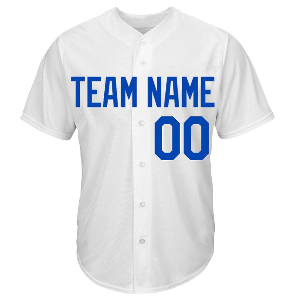 Custom Embroidered White Mesh Baseball Jersey for Men & Women - Personalized Team Name, Player Name & Numbers - Perfect for Sports Teams, Fan Gear & Casual Wear