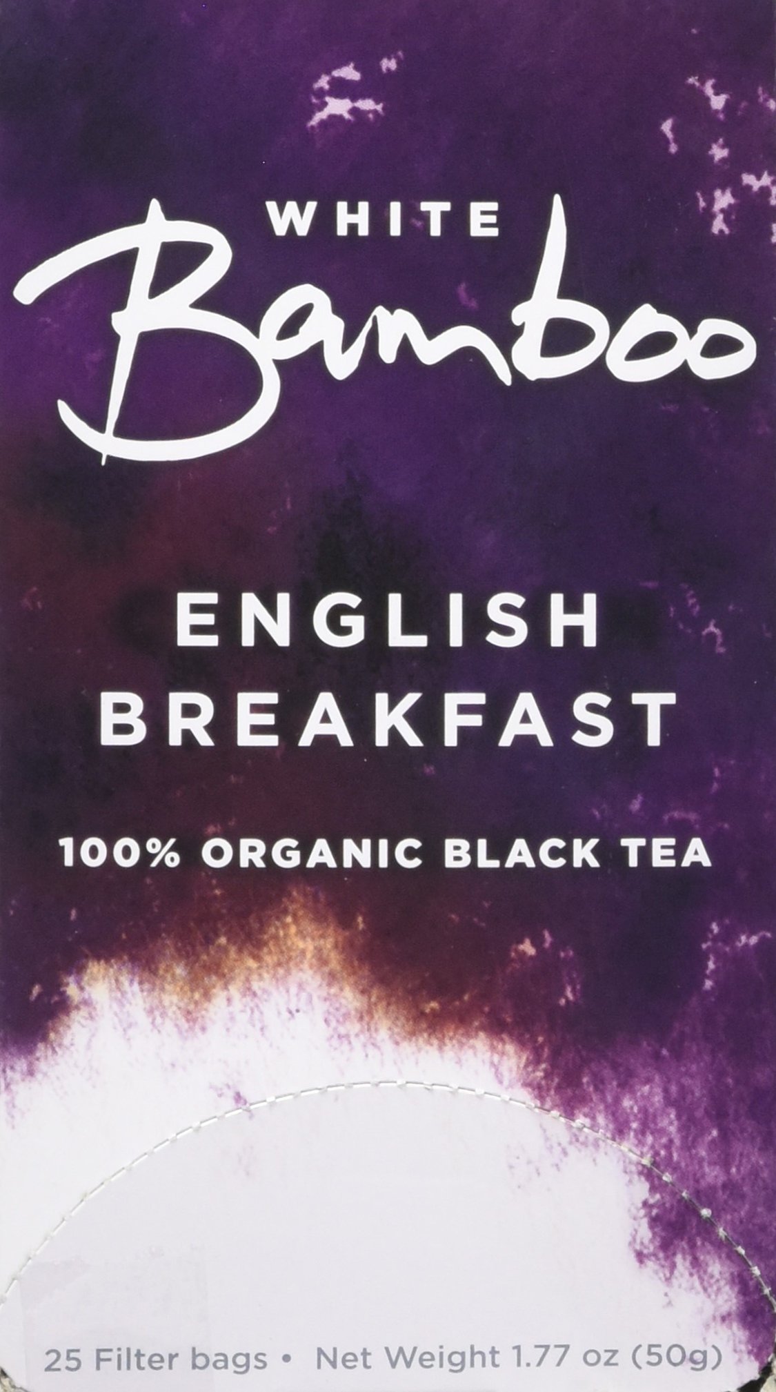 Organic English Breakfast Black Tea - 25 Tea Bags in White Bamboo Packaging | Premium Loose Leaf Tea for Morning Boost & Afternoon Relaxation | Perfect for Home, Office or Gifting