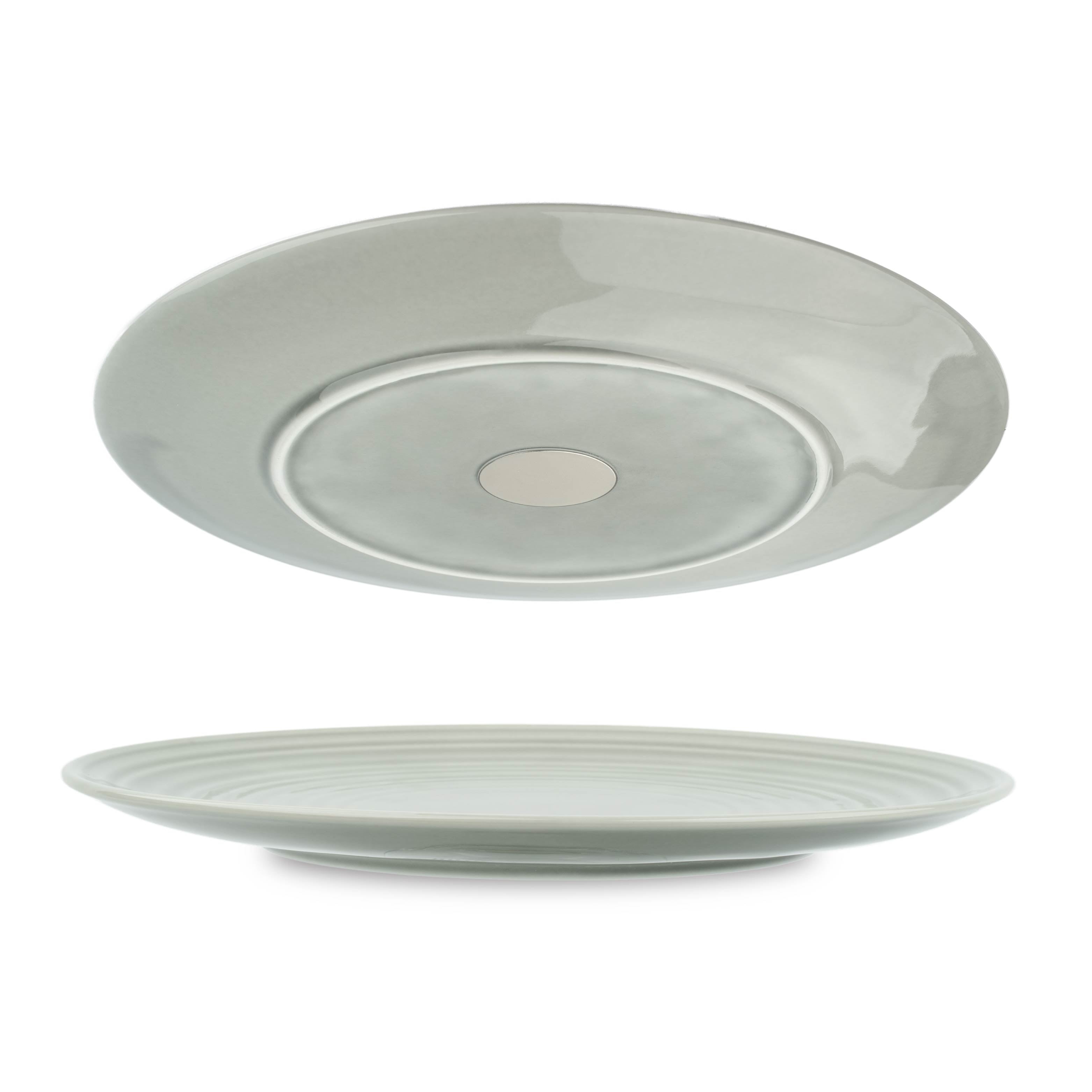Premium Porcelain Plate with Magnet - 26cm ASH Design | Elegant Dining & Kitchen Decor for Home, Restaurants, and Gifting