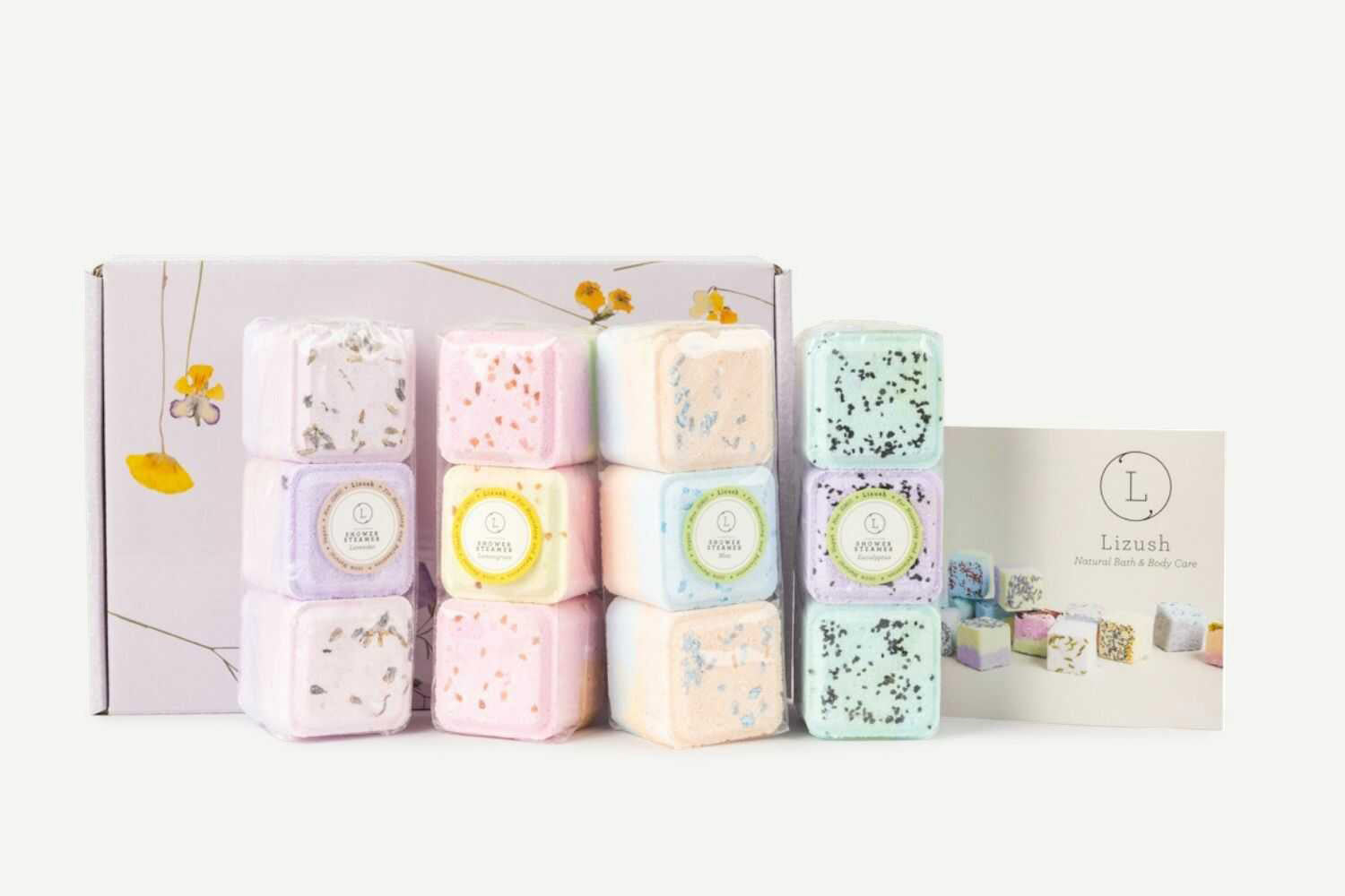 12 Large Aromatherapy Shower Steamers Gift Set - Relaxing Lavender & Eucalyptus Scented Bath Bombs for Stress Relief & Self Care - Perfect Spa Gift for Women, Men, Couples