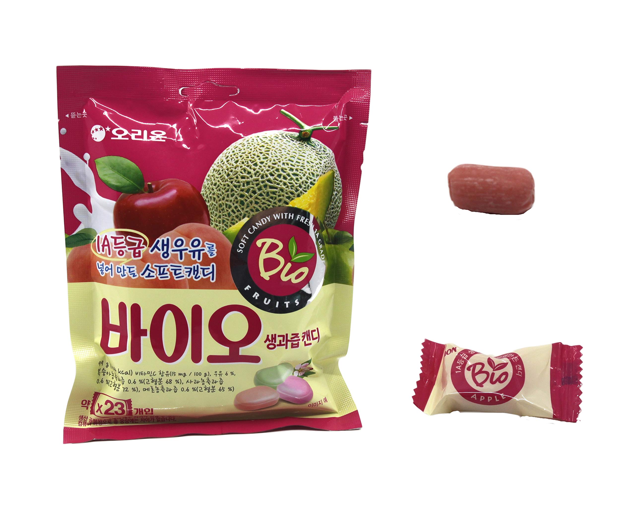 Korean Bio Soft Fruit Milk Candy - Chewy K-Food Snack (99g/3.49oz) | Perfect for Office Snacks, Travel Treats & Party Favors