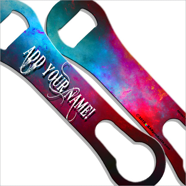 V ROD® Bottle Opener - Space Themed Design - Multiple Color Choices - Personalized Name Engraving - Perfect for Home Bars, Parties & Gifts