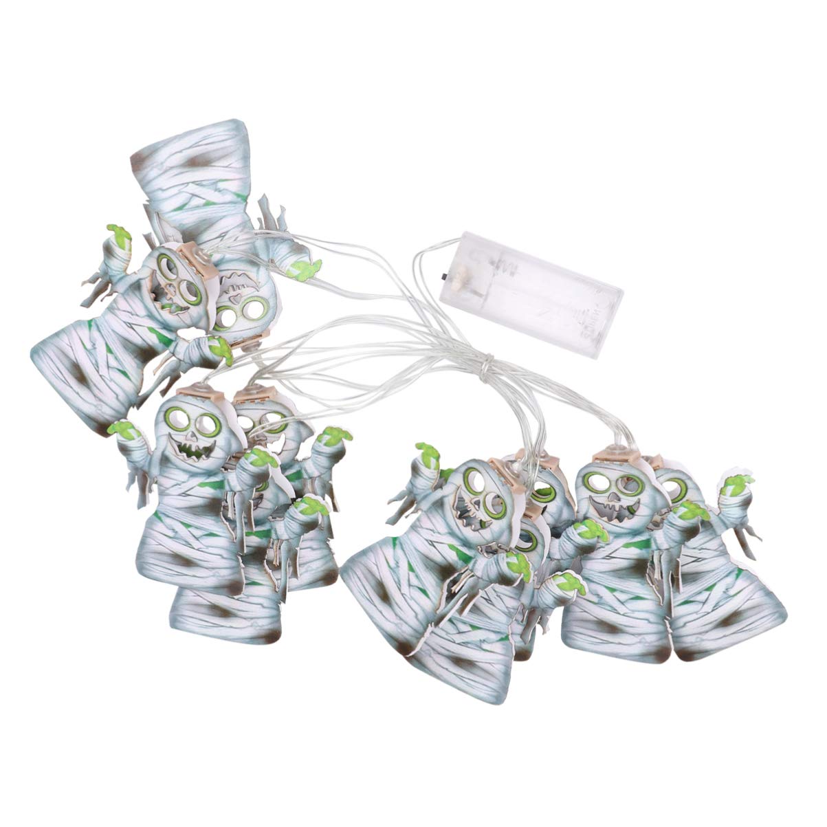 Balacoo Halloween LED String Lights - Mummy Lights for Outdoor Decor & Party Supplies | Spooky Halloween Party, Yard, and Home Decoration