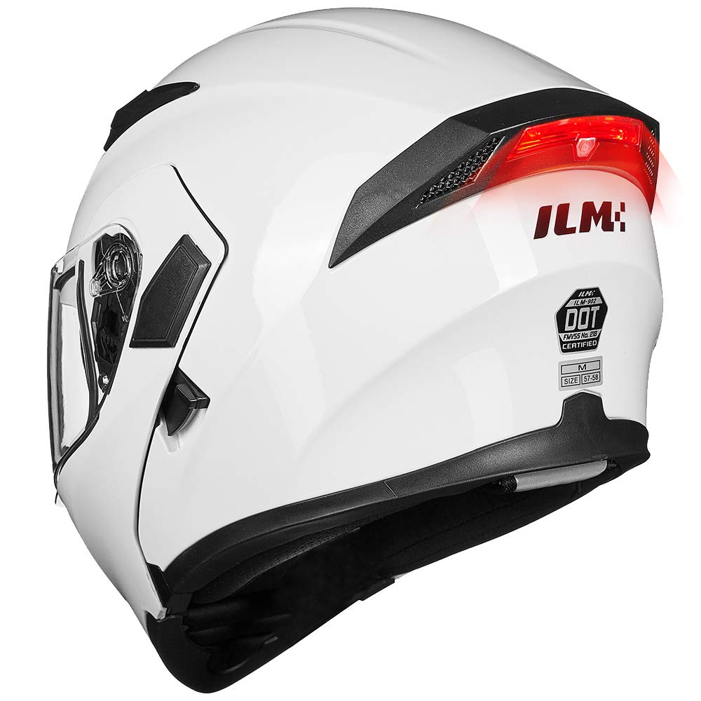 ILM Motorcycle Dual Visor Flip Up Modular Full Face Helmet - DOT Approved - 6 Color Options (Model 902) - Perfect for Street Biking, Commuting & Long Rides