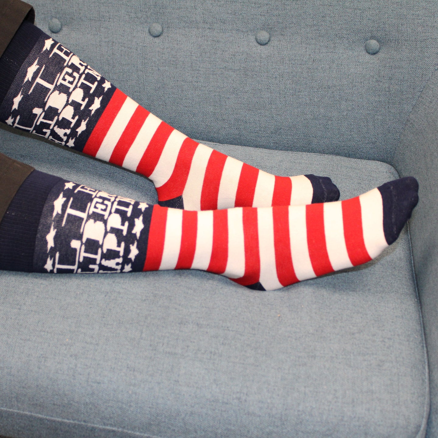 Patriotic Knee Socks for Women & Men - American Flag Design Comfortable Crew Socks - Perfect for 4th of July, Veterans Day & Patriotic Events