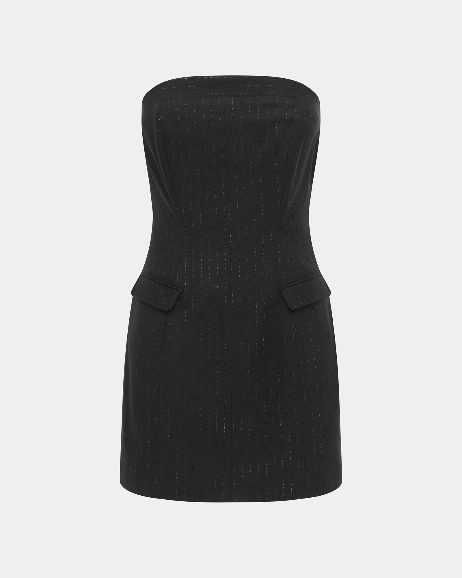 London Bustier Dress Pinstripe - Elegant Corset Top with Adjustable Straps for Women | Perfect for Parties, Date Nights & Special Occasions