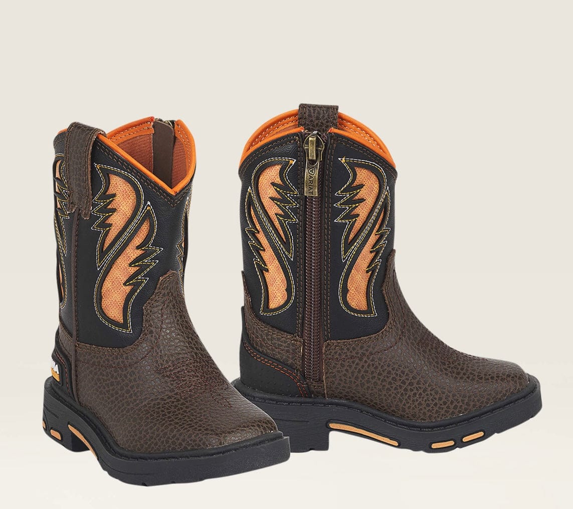 Ariat Lil' Stompers Intrepid Boots for Kids - Western Cowboy Boots with Comfortable Fit - Perfect for Rodeo, Horseback Riding & Country Fashion