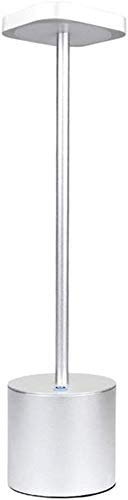 Eye-Caring LED Desk Lamp with USB Charging Port & Touch Control - Dimmable Table Lamp for Office, Home, Study - No Strobe Reading Light (Silver Stainless Steel) | Perfect for Night Reading, Home Office Setup & Student Study Sessions