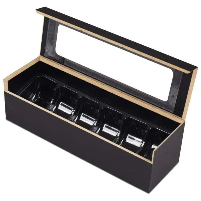 Premium Wooden Macaron Gift Box with 6-Slot Divider - Perfect for French Pastry Storage, Wedding Favors & Dessert Presentation