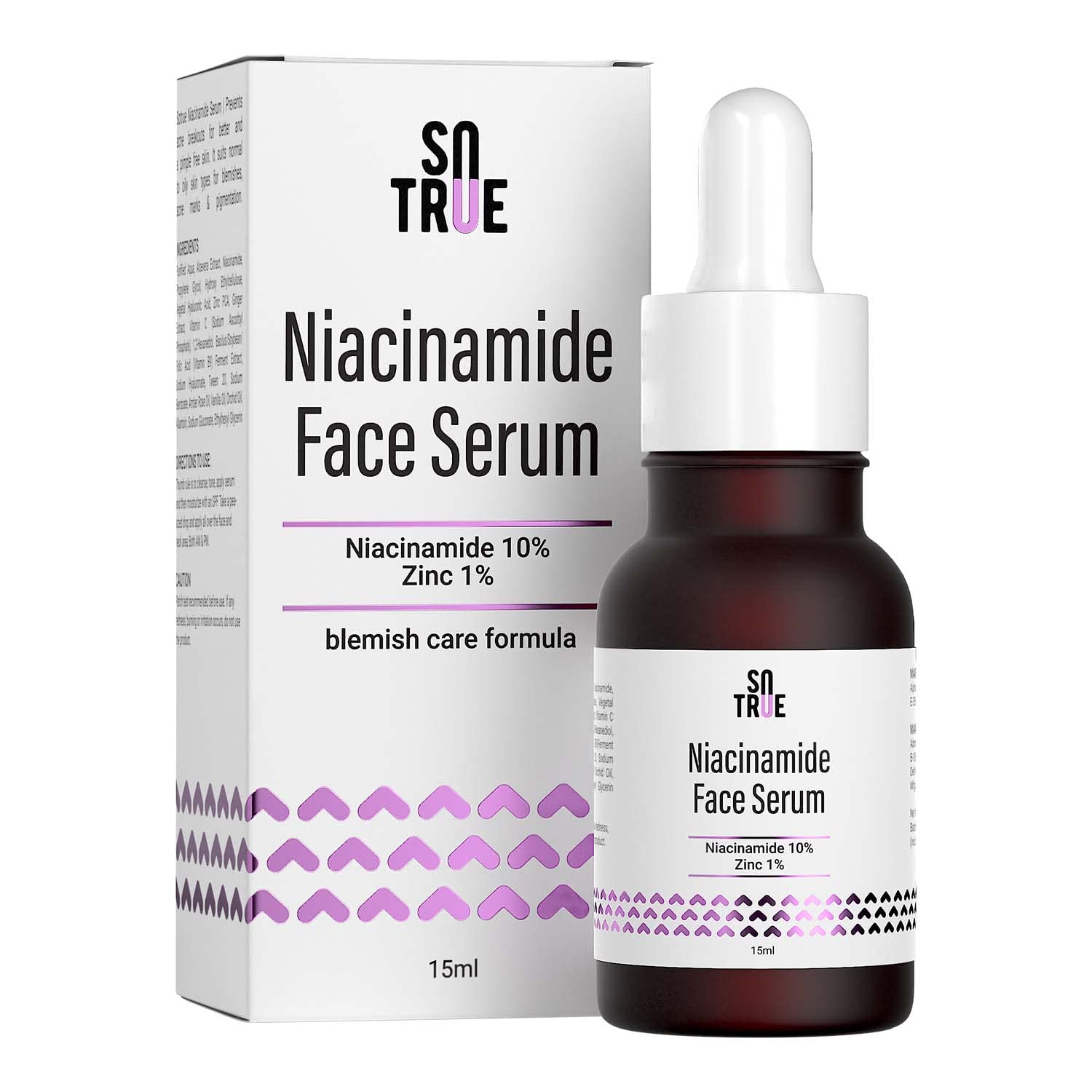 Sotrue 10% Niacinamide Face Serum with Zinc, 15ml - Acne Treatment & Pimple Control for Clear, Brighter Skin | Oil-Free, Non-Comedogenic Formula | Perfect for Daily Skincare Routine & Sensitive Skin Care