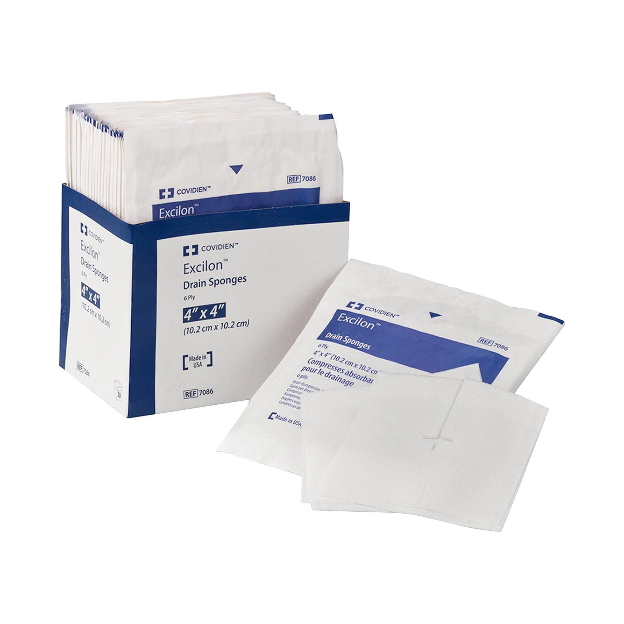 Covidien 6242P Dermacea Sterile Drain Sponge, 4