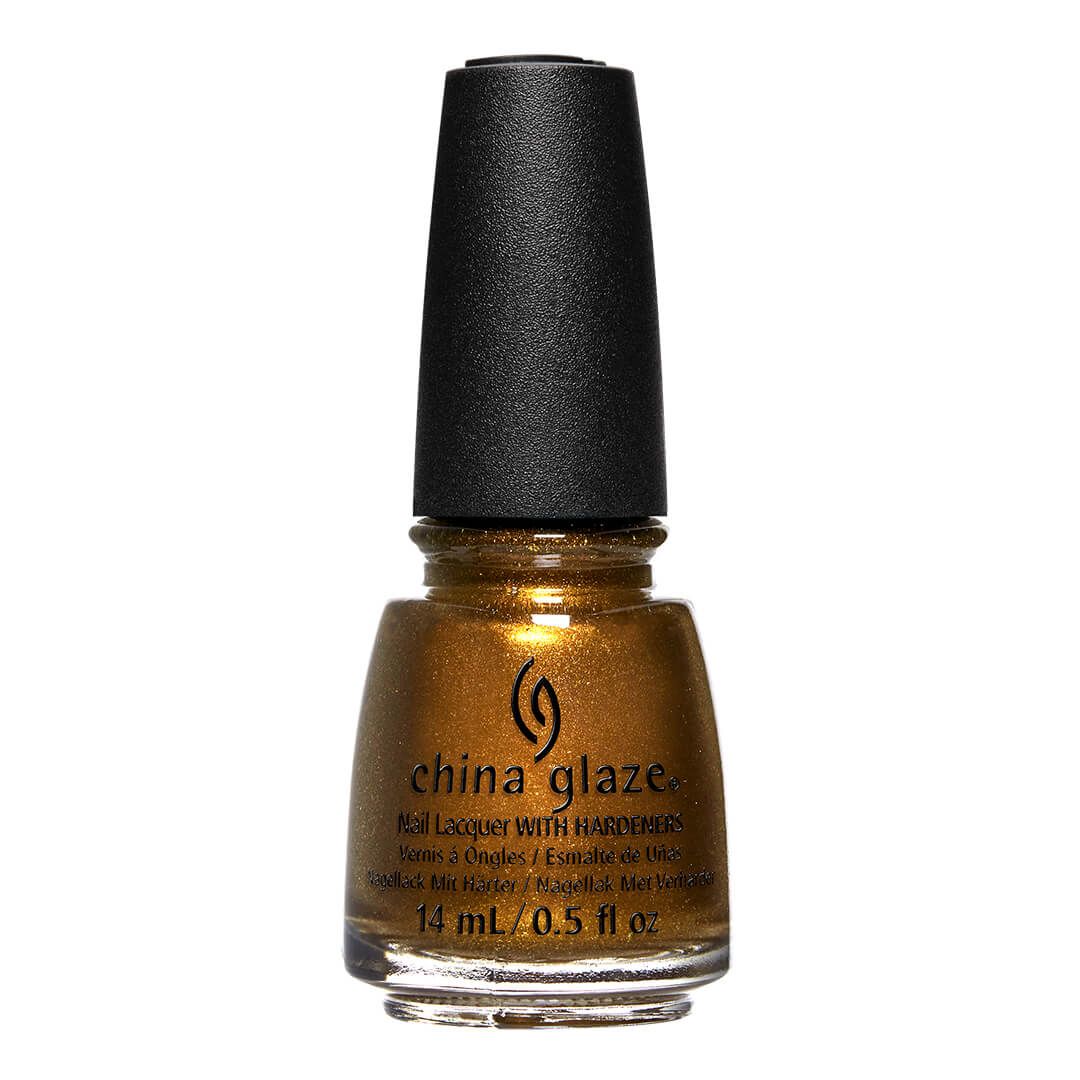 China Glaze Gold Hearted Nail Polish 0.5 oz #82931 - High Shine Metallic Gold for Manicures & Pedicures, Perfect for Parties, Weddings & Special Occasions