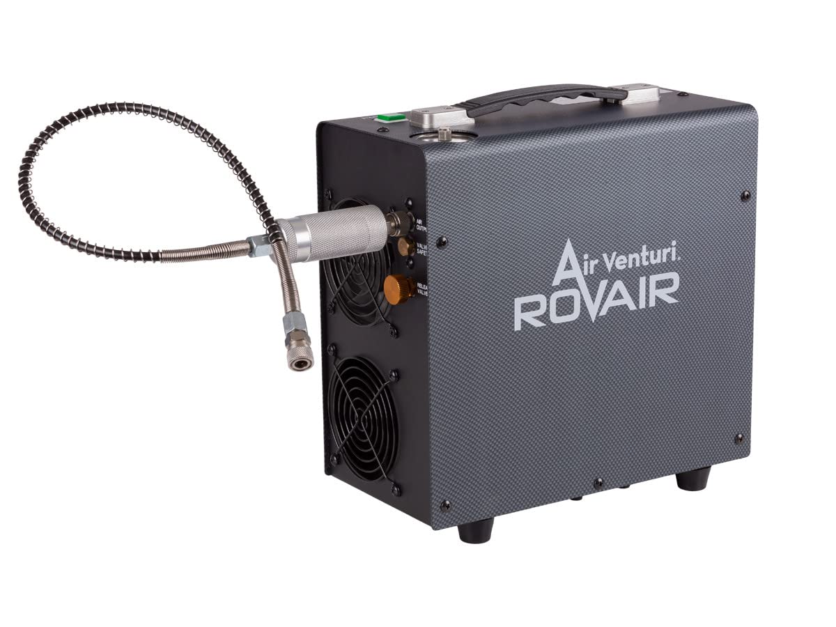 Air Venturi RovAir 4500 Portable Air Compressor - High Pressure PCP Pump for Paintball, Scuba & Air Rifles - Perfect for Outdoor Adventures & Shooting Sports