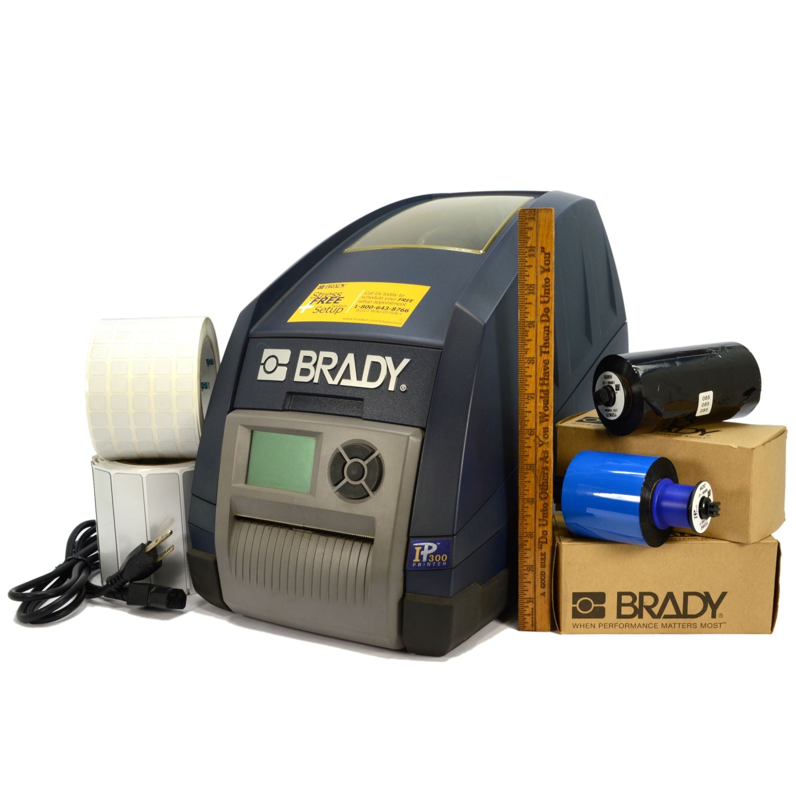 Refurbished BRADY BP IP300 Desktop Thermal Transfer Label Printer - Tested & Working | Perfect for Shipping, Inventory & Barcode Labels in Warehouses & Offices