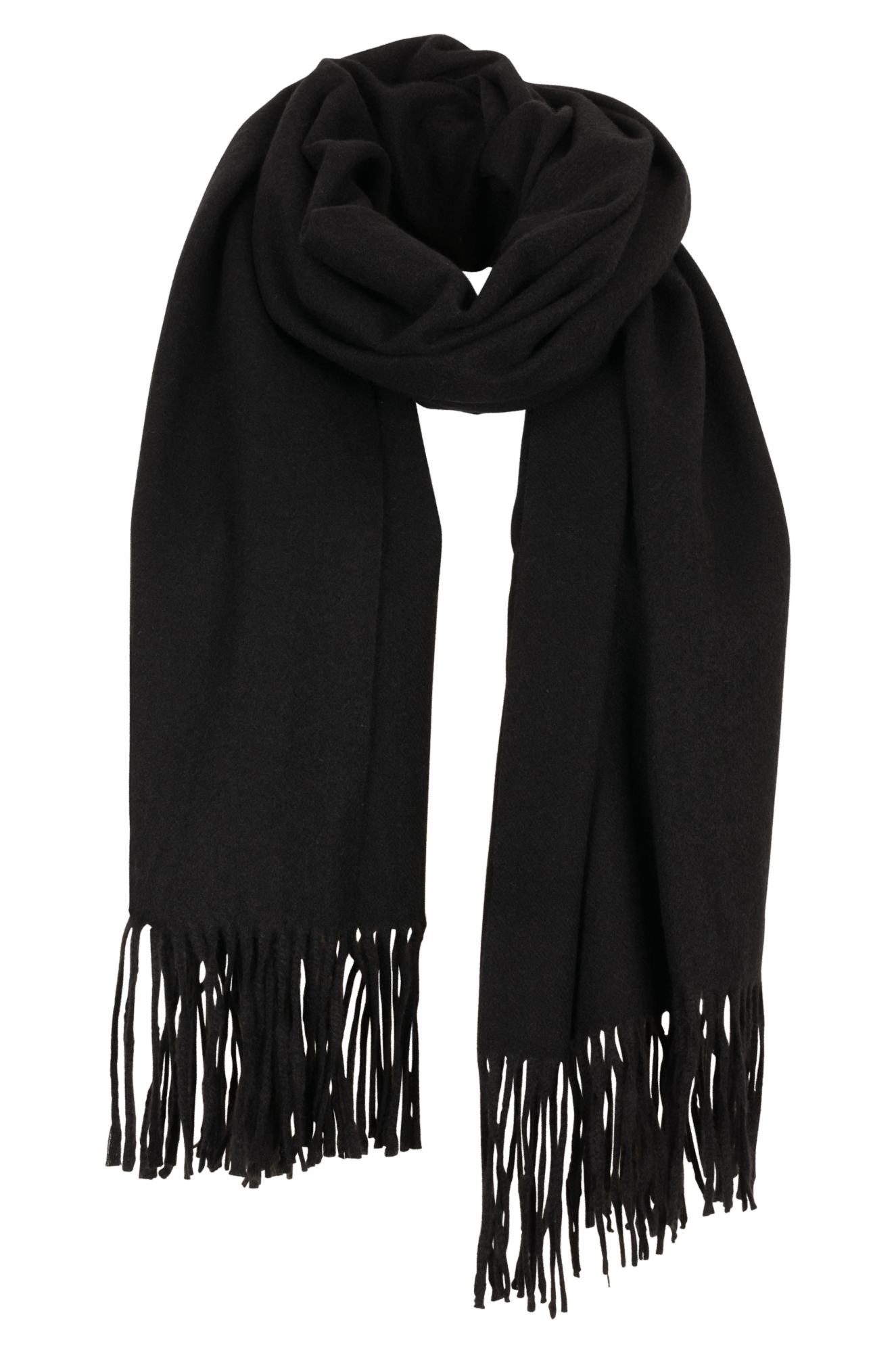 Soft Plain Pashmina Scarf for Women - Lightweight Cashmere Wool Blend Shawl Wrap - Elegant Black Winter Accessory - Perfect for Office, Travel and Special Occasions