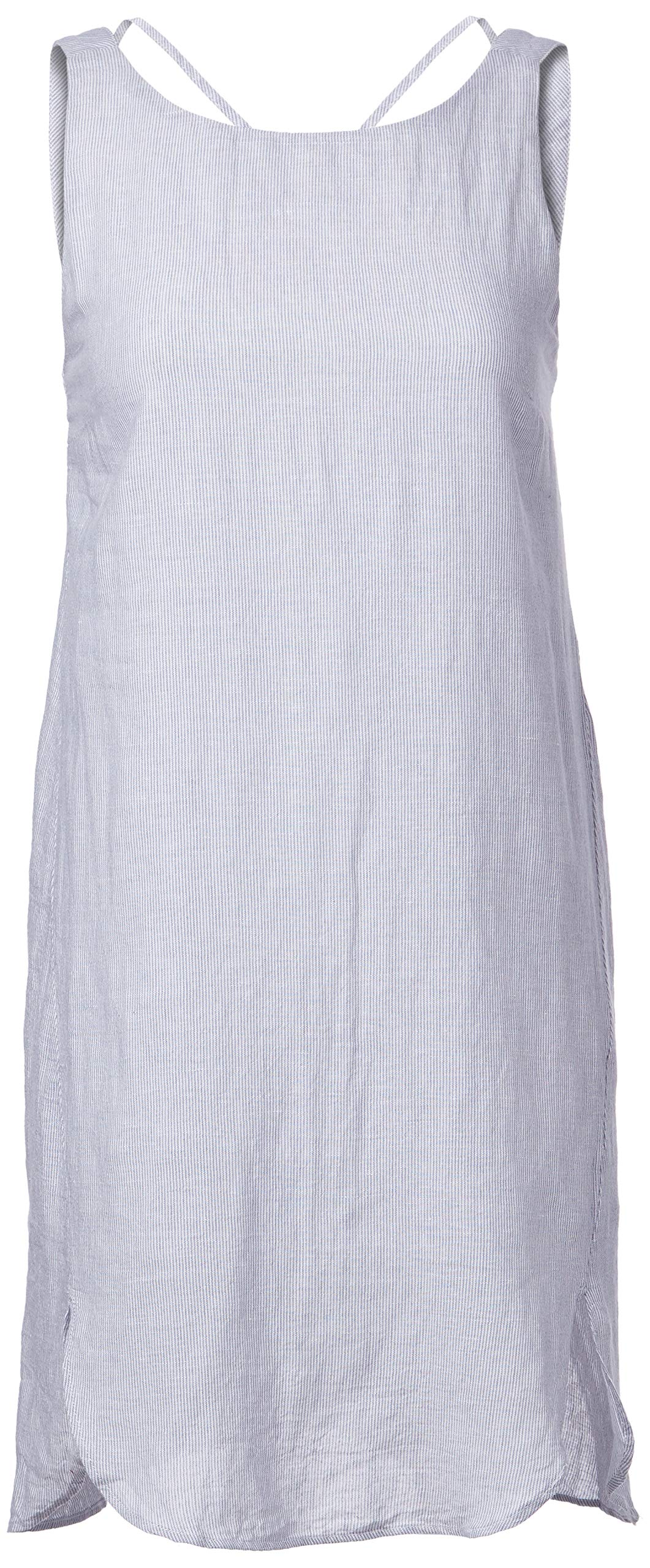 **Armani Exchange Women's Sleeveless Linen Striped Dress – Breathable & Stylish for Summer, Casual Outings & Beach Wear**
