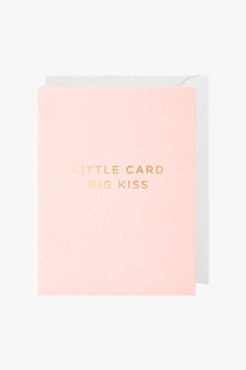 Little Card Big Kiss Pink Small Greeting Card - Cute Mini Love Note for Valentine's Day, Anniversary & Romantic Occasions