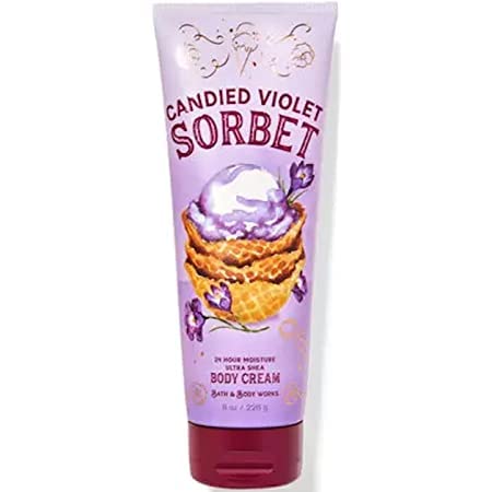 Bath & Body Works Violet Sorbet Body Cream 8 oz - Moisturizing Purple Waffle Cone Scented Lotion for Women | Perfect for Spring & Summer Hydration, Gift Ideas & Daily Skincare Routine