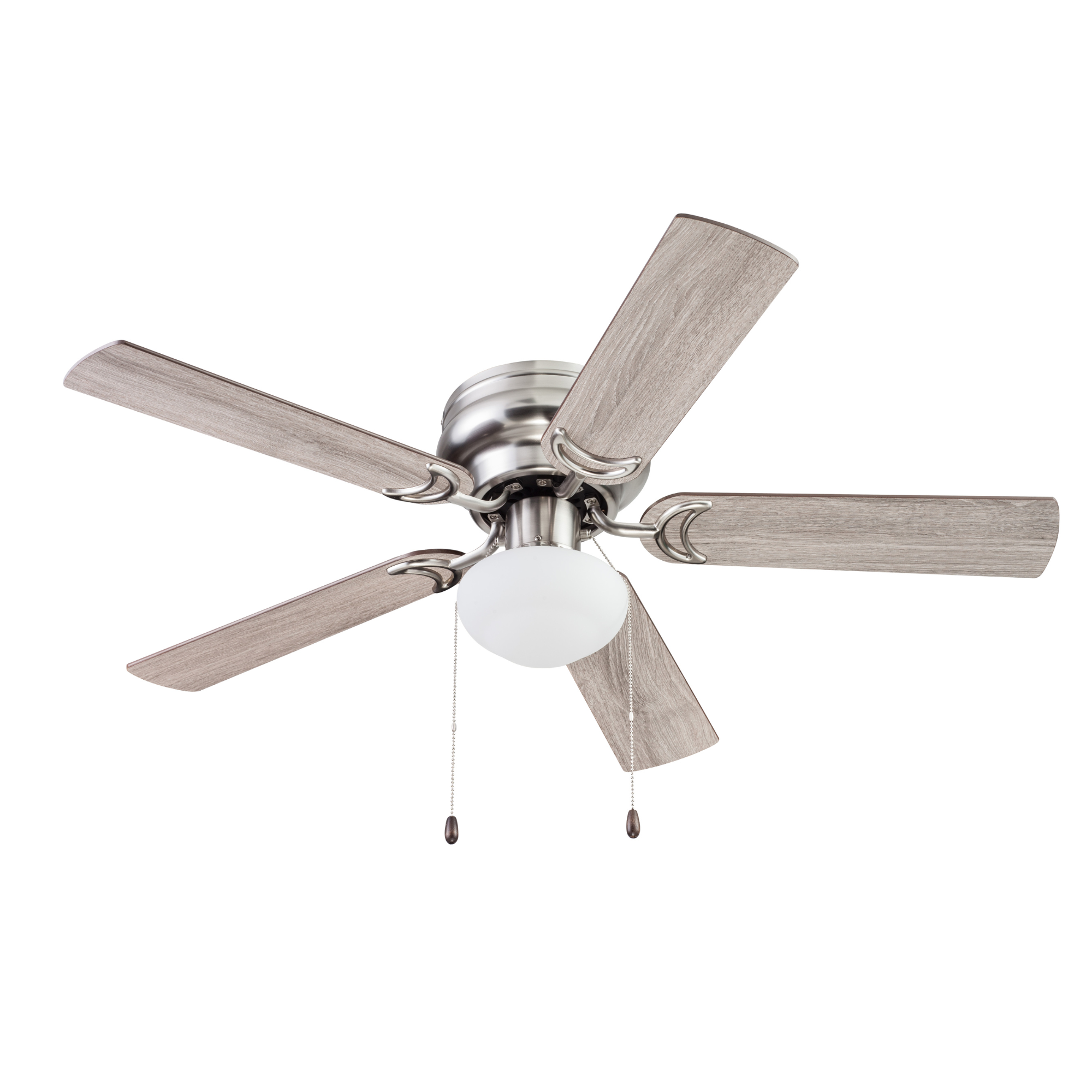 44 Inch Alvina Ceiling Fan with Pull Chain in Satin Nickel Finish - Perfect for Living Room, Bedroom, and Outdoor Spaces