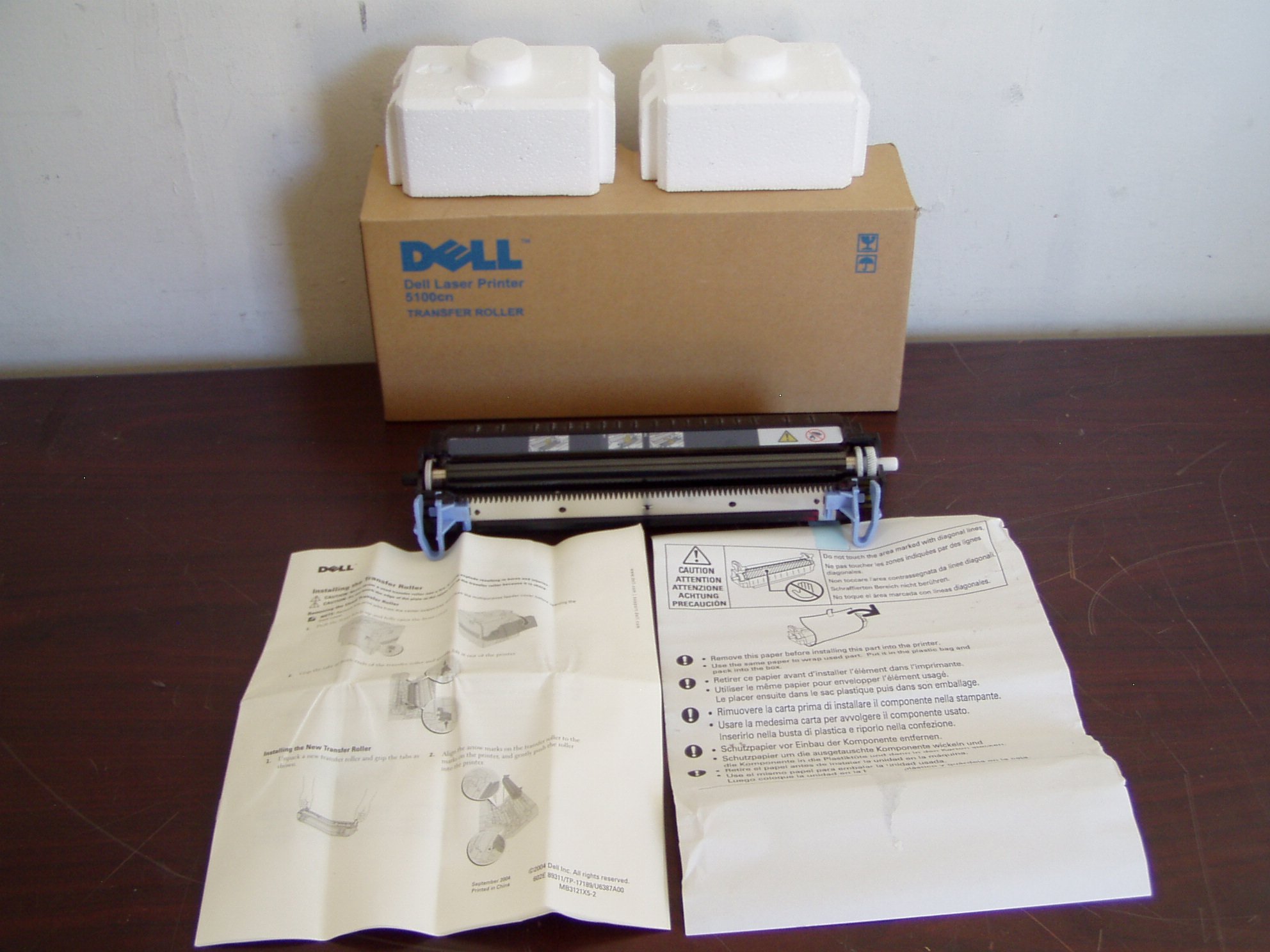 Genuine Dell Transfer Roller for 5100cn Color Laser Printer - Replacement Part for High-Quality Printing at Home or Office
